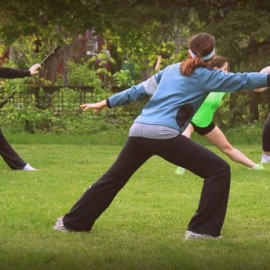 image of girl stretching during personal training session